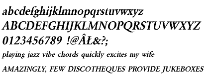 Garamond URW CE Demi Narrow Oblique