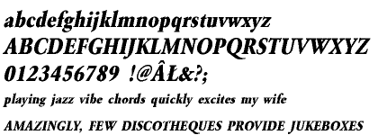 Garamond URW CE Extra Bold Extra Narrow Oblique