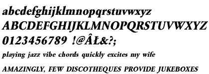 Garamond URW CE Extra Bold Narrow Oblique