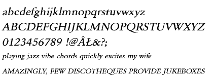 Garamond URW CE Medium Extra Wide Oblique