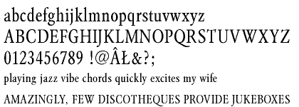 Garamond URW CE Regular Condensed