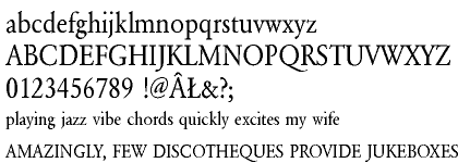 Garamond URW CE Regular Extra Narrow