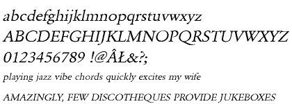 Garamond URW CE Regular Extra Wide Oblique