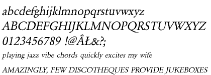 Garamond URW CE Regular Oblique