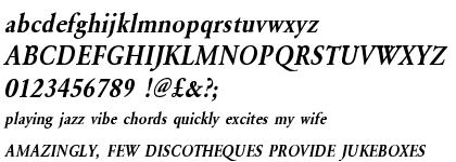 Garamond URW Demi Extra Narrow Oblique