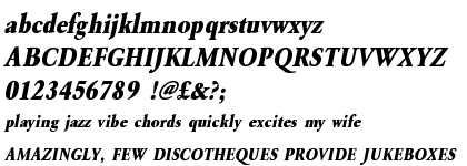 Garamond URW Extra Bold Extra Narrow Oblique