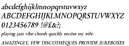 Garamond URW Medium Narrow Oblique