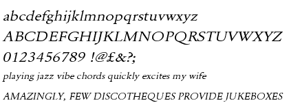 Garamond URW Regular Extra Wide Oblique