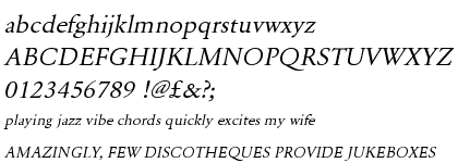 Garamond URW Regular Wide Oblique