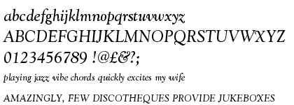 Goudy Catalogue Regular Italic