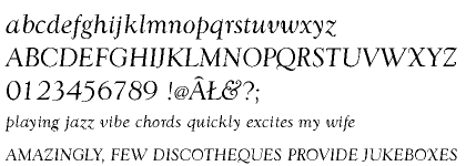 Goudy WTC CE Regular Italic