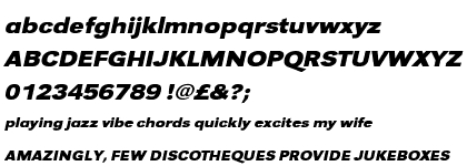 Grotesk URW Bold Extra Wide Oblique