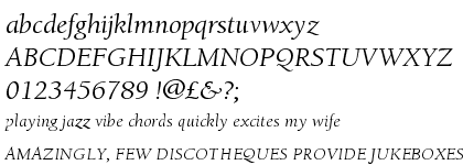 ITC Berkeley&trade; Oldstyle Pro Book Italic