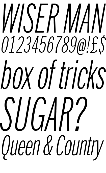 ITC Franklin&trade; Pro Compressed Thin Italic