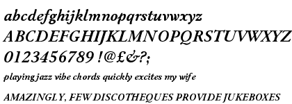 ITC New Winchester&trade; Bold Italic