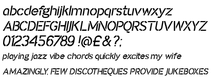 Identikal Sans Stencil Italic