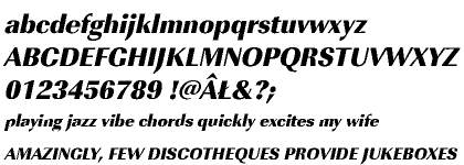 Imperial URW CE Ultra Bold Narrow Oblique