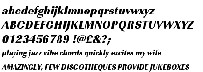 Imperial URW Ultra Bold Extra Narrow Oblique