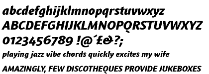 Linotype Textra&trade; Heavy Italic