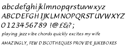 Lucida Casual Regular Italic