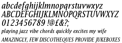 Lucida Roman  Italic Condensed