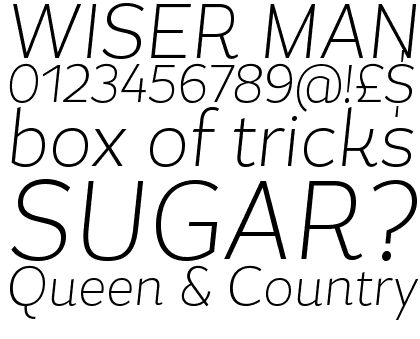 Magallanes Condensed Extralight Italic