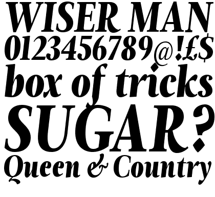 Magneta Condensed Black Italic