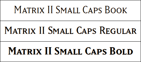 Matrix II Small Caps