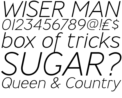 Ministry Extra Light Italic