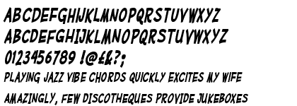 Mufferaw Condensed Bold Italic