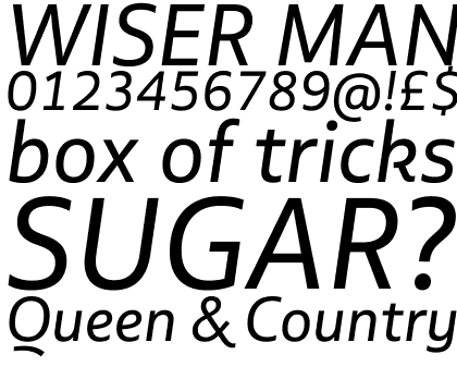 Multiple Sans Pro Regular Italic