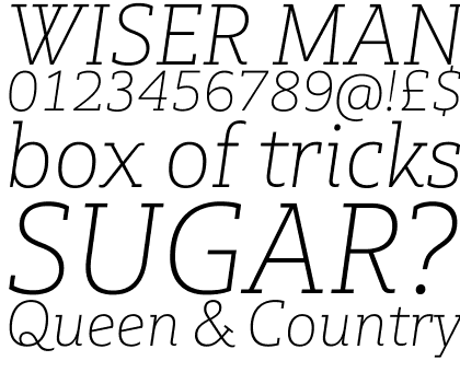 Multiple Slab Alt III Extra Light Italic