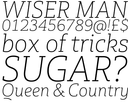 Multiple Slab Pro Extra Light Italic