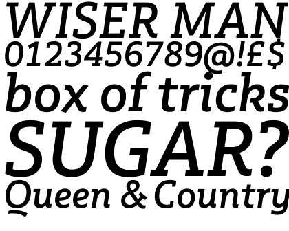 Multiple Slab Pro Semi Bold Italic