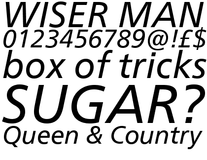 Neue Frutiger&reg; W1G Italic