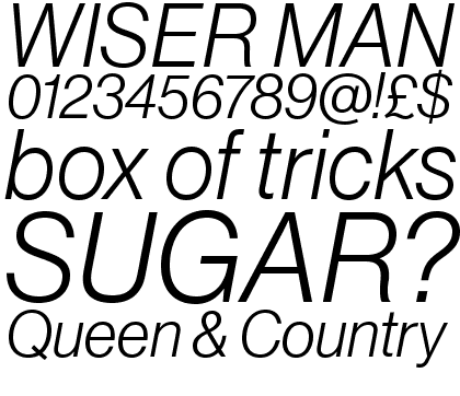 Neue Haas Grotesk Pro Display CFF 46 Light Italic