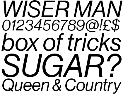 Neue Haas Grotesk Pro Display CFF 56 Italic