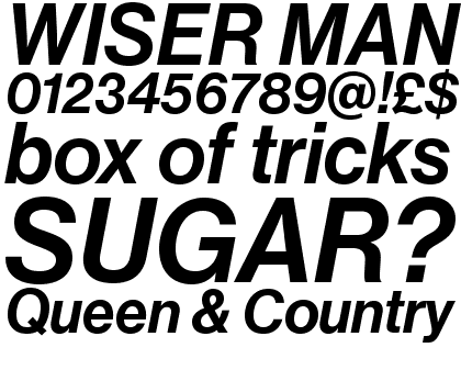 Neue Haas Grotesk Pro Display CFF 66 Medium Italic