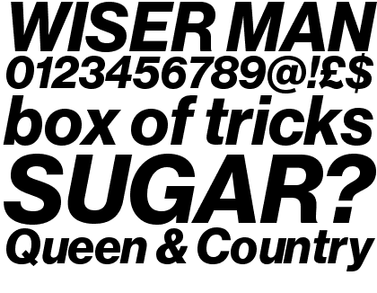 Neue Haas Grotesk Pro Display CFF 76 Bold Italic