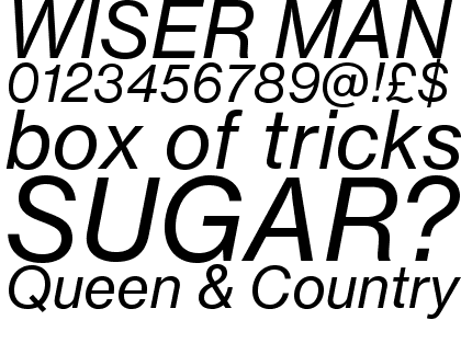 Neue Haas Grotesk Pro Text CFF 56 Italic