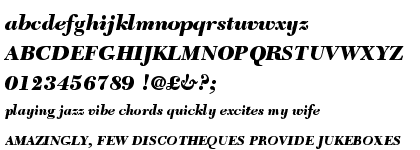 New Caledonia&trade; Std Black Italic