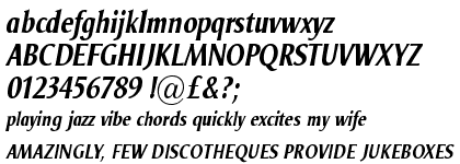 Odense&trade; Condensed Bold Italic