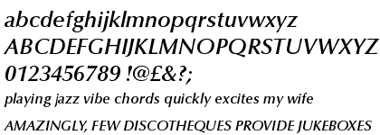 Optima&trade; Demi Bold Italic