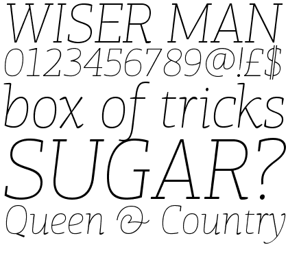 PF Centro Slab Pro Extra Thin Italic