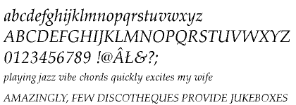 Palladio URW CE Regular Italic