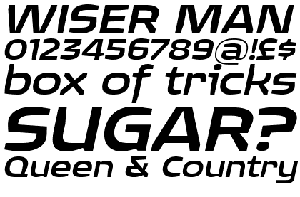 Quagmire Medium Extended Italic