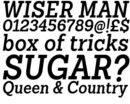 Sanchez Condensed Semi Bold Italic