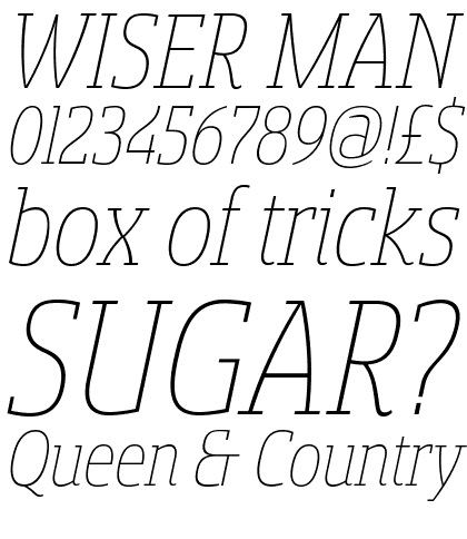 Sancoale Slab Condensed Thin Italic