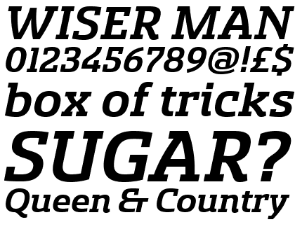 Sancoale Slab Extended Bold Italic