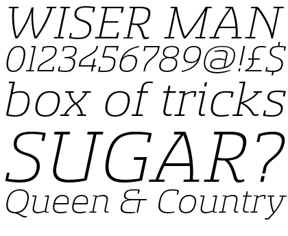 Sancoale Slab Extended Light Italic